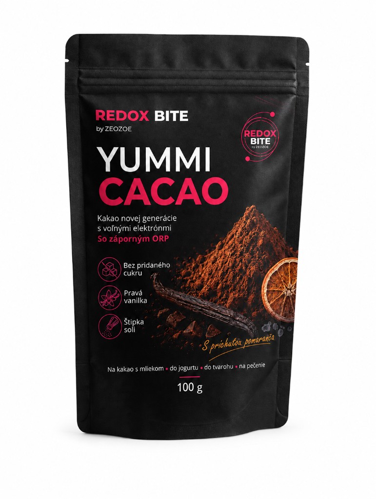 REDOX BITE YUMMI CACAO s pomarančom v čiernom doypack balení 100 g